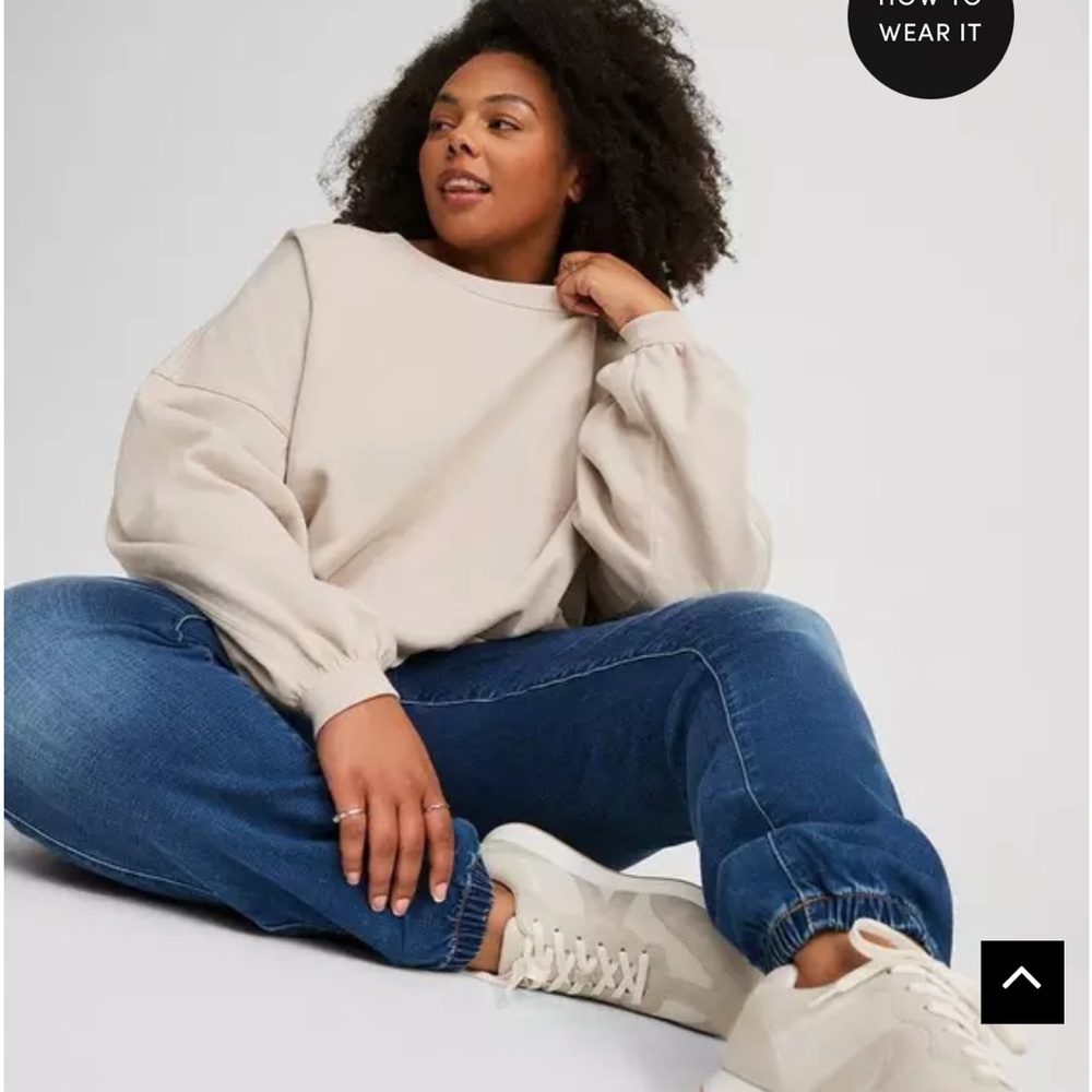 Torrid Cream tunic sweatshirt